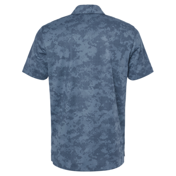 Adidas Men's All Over Camo Print Polo, Tech Ink, Back view