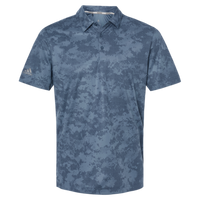 Adidas Men's All Over Camo Print Polo, Tech Ink, Front view