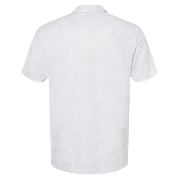 Adidas Men's All Over Camo Print Polo, White, Back view