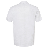 Adidas Men's All Over Camo Print Polo, White, Back view