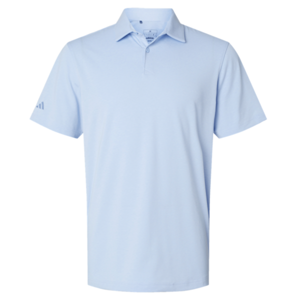 Adidas Men's Blended Polo, Blue Dawn Melange, Front view