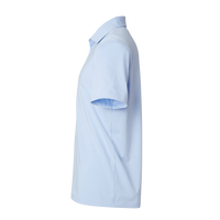 Adidas Men's Blended Polo, Blue Dawn Melange, Left Sleeve view