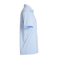 Adidas Men's Blended Polo, Blue Dawn Melange, Right Sleeve view