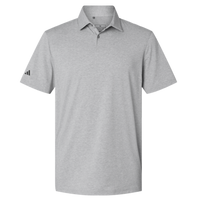Adidas Men's Blended Polo, Grey Three Melange, Front view