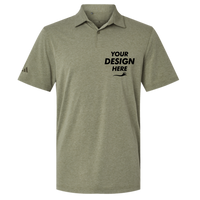 Adidas Men's Blended Polo, Olive Strata Melange, Front view, Mockup
