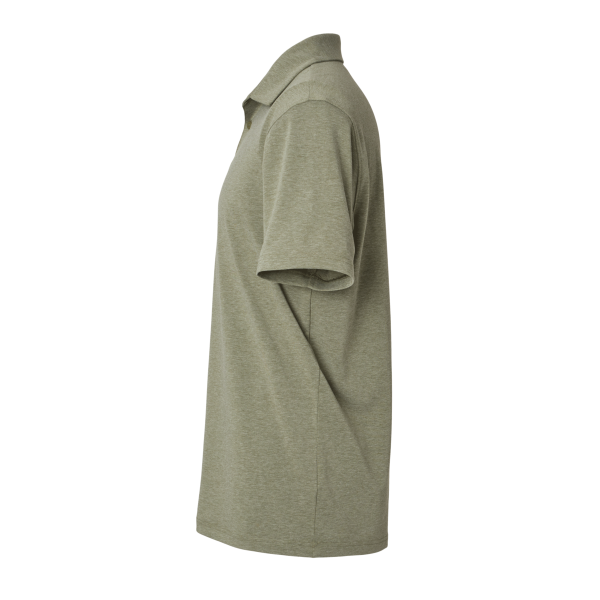 Adidas Men's Blended Polo, Olive Strata Melange, Left Sleeve view
