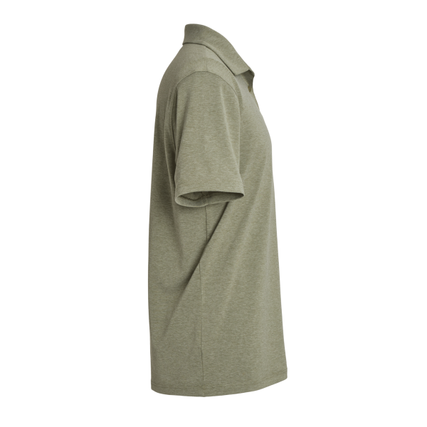 Adidas Men's Blended Polo, Olive Strata Melange, Right Sleeve view