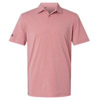 Adidas Men's Blended Polo, Pink Strata Melange, Front view