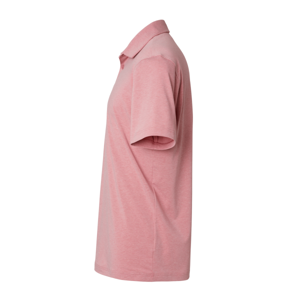 Adidas Men's Blended Polo, Pink Strata Melange, Left Sleeve view