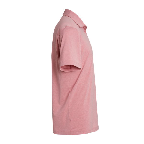 Adidas Men's Blended Polo, Pink Strata Melange, Right Sleeve view