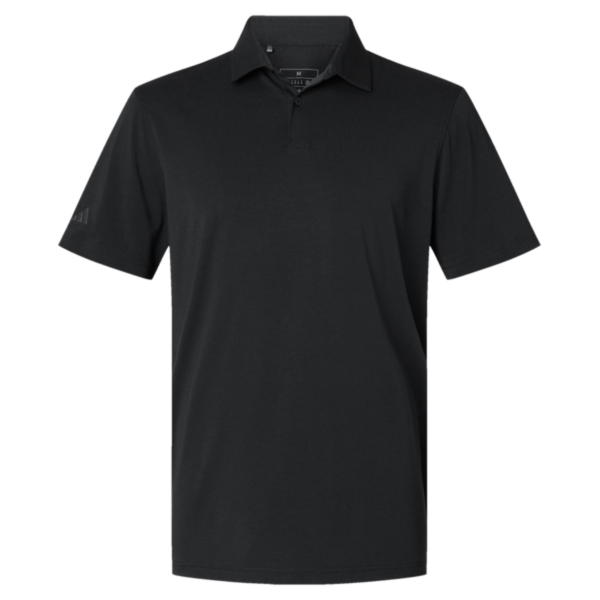 Adidas Men's Blended Polo, Solid Black, Front view