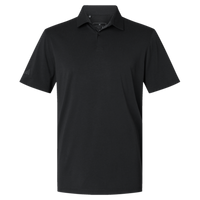 Adidas Men's Blended Polo, Solid Black, Front view
