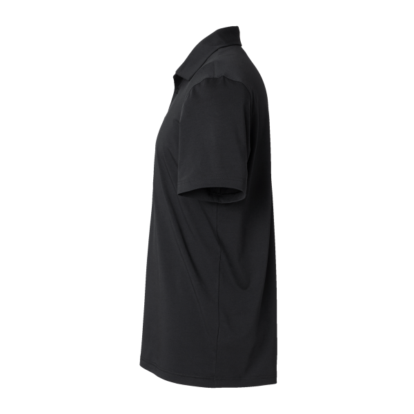 Adidas Men's Blended Polo, Solid Black, Left Sleeve view
