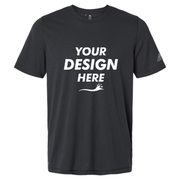Adidas Men's Blended T-Shirt, Black, Front view, Mockup