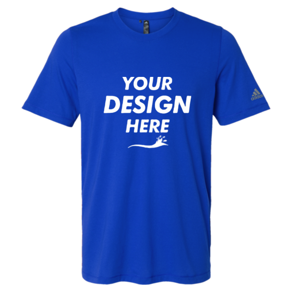 Adidas Men's Blended T-Shirt, Collegiate Royal, Front view, Mockup