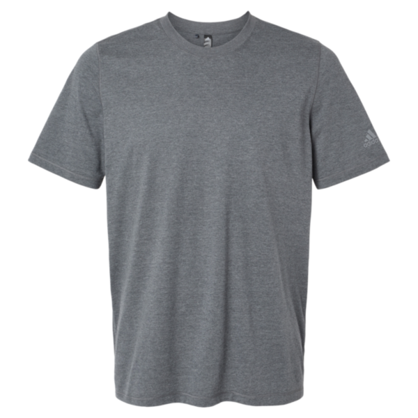 Adidas Men's Blended T-Shirt, Dark Grey Heather, Front view