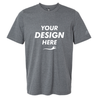 Adidas Men's Blended T-Shirt, Dark Grey Heather, Front view, Mockup