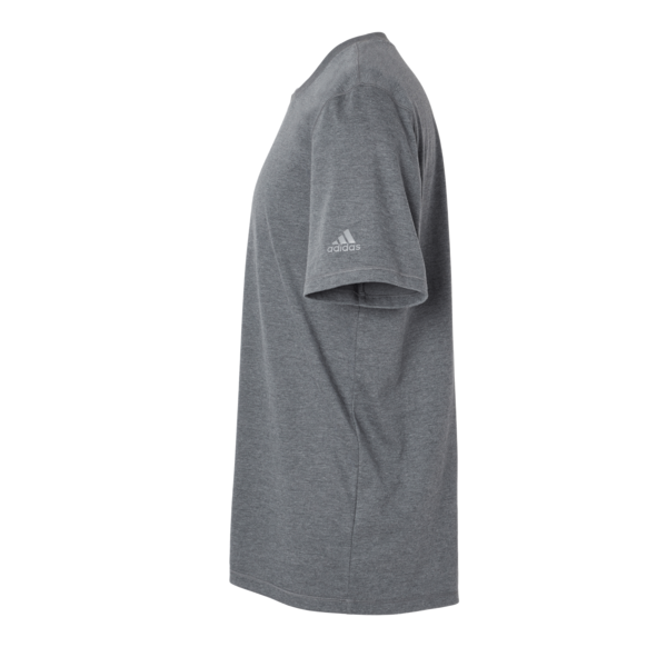 Adidas Men's Blended T-Shirt, Dark Grey Heather, Left Sleeve view