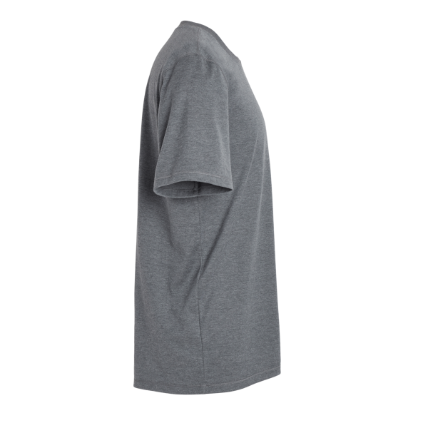 Adidas Men's Blended T-Shirt, Dark Grey Heather, Right Sleeve view