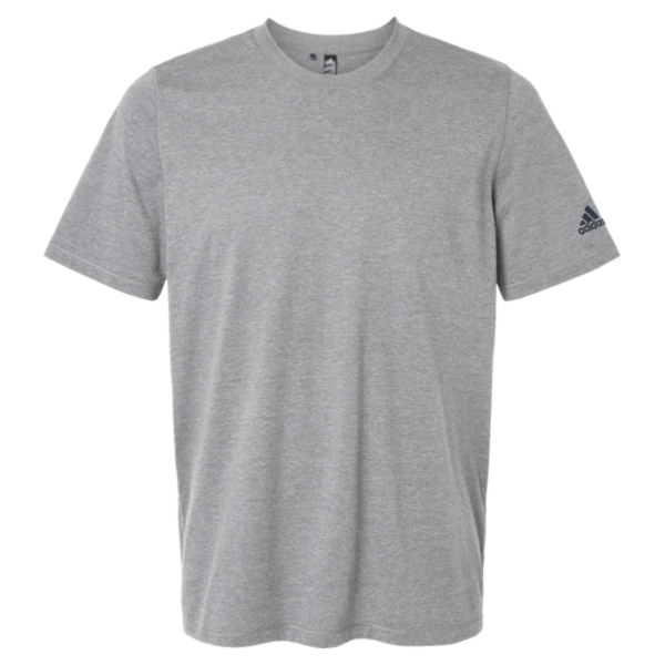 Adidas Men's Blended T-Shirt, Medium Grey Heather, Front view