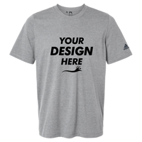 Adidas Men's Blended T-Shirt, Medium Grey Heather, Front view, Mockup