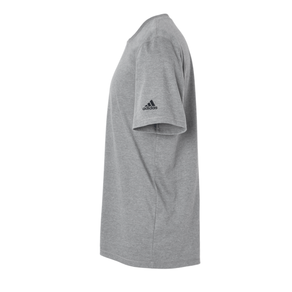 Adidas Men's Blended T-Shirt, Medium Grey Heather, Left Sleeve view
