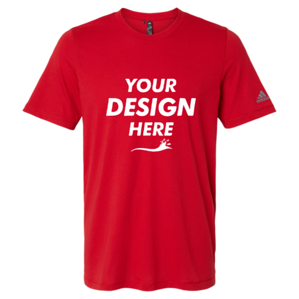 Adidas Men's Blended T-Shirt, Power Red, Front view, Mockup