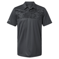 Adidas Men's Camo Chest Print Polo, Grey Six, Front view