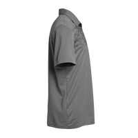 Adidas Men's Camo Chest Print Polo, Grey Three, Right Sleeve view