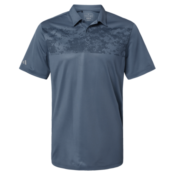 Adidas Men's Camo Chest Print Polo, Tech Ink, Front view