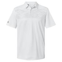 Adidas Men's Camo Chest Print Polo, White, Front view