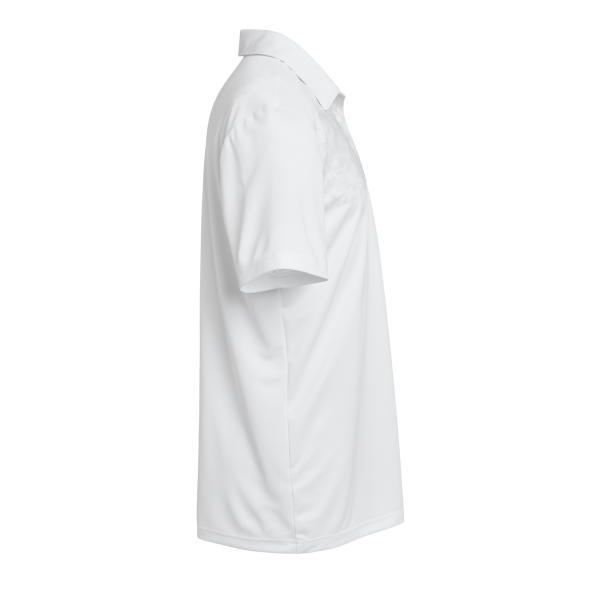 Adidas Men's Camo Chest Print Polo, White, Right Sleeve view