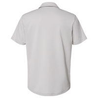 Adidas Men's Heathered Colorblocked 3-Stripes Polo, Grey Two Heather / Collegiate Royal Heather, Back view