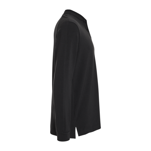 Adidas Men's Henley Long Sleeve T-Shirt, Black, Right Sleeve view