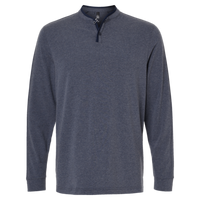 Adidas Men's Henley Long Sleeve T-Shirt, Collegiate Navy Melange, Front view