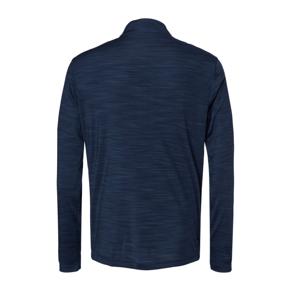 Adidas Men's Lightweight Mélange Quarter-Zip Pullover, Collegiate Navy Melange, Back view