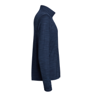 Adidas Men's Lightweight Mélange Quarter-Zip Pullover, Collegiate Navy Melange, Right Sleeve view