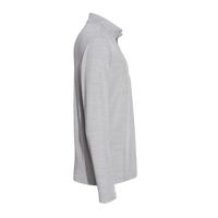 Adidas Men's Lightweight Mélange Quarter-Zip Pullover, Mid Grey Melange, Right Sleeve view