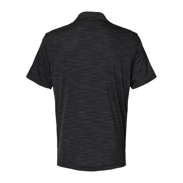 Adidas Men's Mélange Polo, Black Melange, Back view