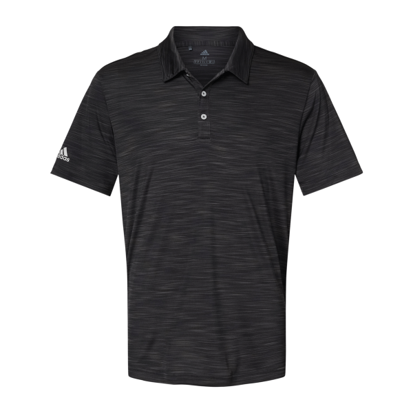 Adidas Men's Mélange Polo, Black Melange, Front view
