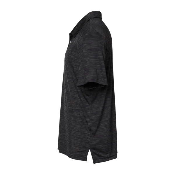 Adidas Men's Mélange Polo, Black Melange, Left Sleeve view