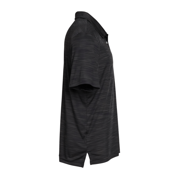 Adidas Men's Mélange Polo, Black Melange, Right Sleeve view