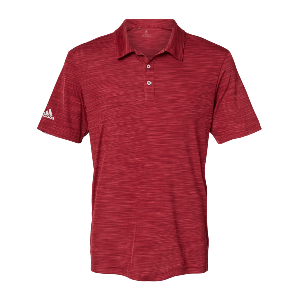 Adidas Men's Mélange Polo, Collegiate Burgundy Melange, Front view