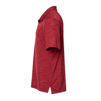 Adidas Men's Mélange Polo, Collegiate Burgundy Melange, Left Sleeve view