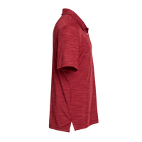 Adidas Men's Mélange Polo, Collegiate Burgundy Melange, Right Sleeve view