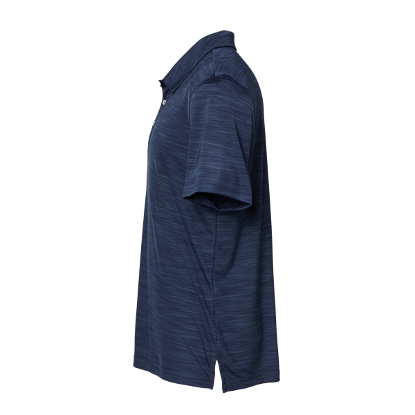 Adidas Men's Mélange Polo, Collegiate Navy Melange, Left Sleeve view