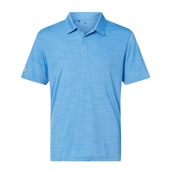 Adidas Men's Mélange Polo, Lucky Blue Melange, Front view