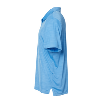 Adidas Men's Mélange Polo, Lucky Blue Melange, Left Sleeve view