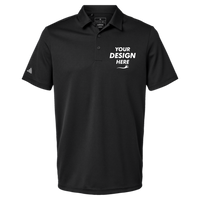 Adidas Men's Micro Piqué Polo, Black, Front view, Mockup