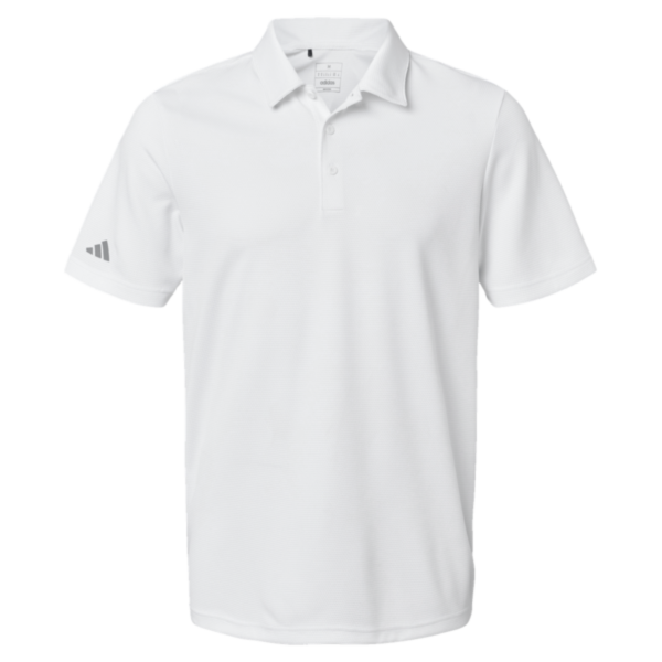 Adidas Men's Micro Piqué Polo, White, Front view